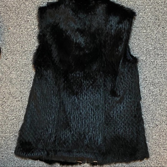 Neiman Marcus FUR Hooded Jacket Coat NEW! $885 Rabbit Vest Elie Tahari Hood xs - Picture 8 of 9